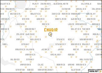 map of Chudíř