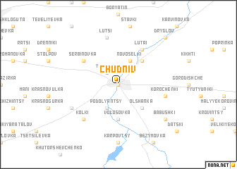 map of Chudniv