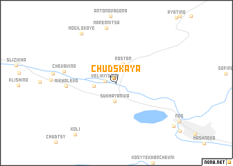 map of Chudskaya