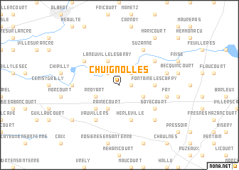 map of Chuignolles