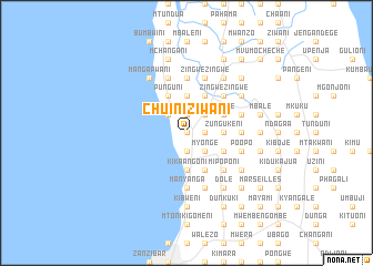 map of Chuini Ziwani