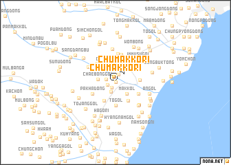 map of Chumakkŏ-ri