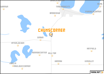 map of Chums Corner