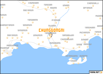map of Chungdŏng-ni