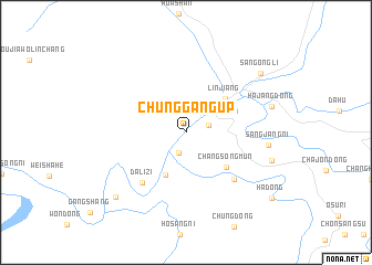 map of Chunggang-ŭp