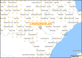 map of Chung-hsin-lun