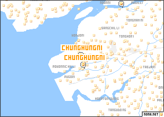 map of Chunghŭng-ni