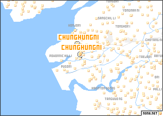 map of Chunghŭng-ni