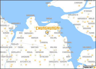 map of Chunghŭng-ni