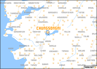 map of Chŭngsŏng-ni