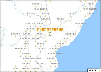 map of Chung-yeh-she