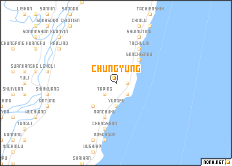 map of Chung-yung