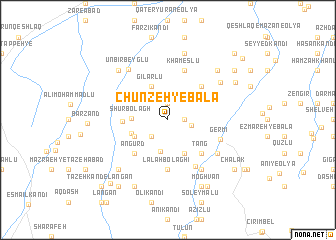 map of Chūnzeh-ye Bālā