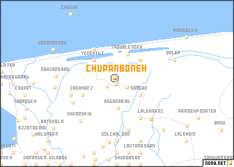 map of Chūpān Boneh