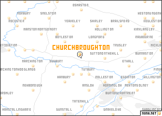 map of Church Broughton