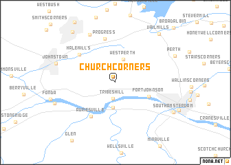 map of Church Corners