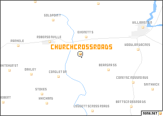 map of Church Crossroads