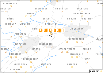 map of Churchdown