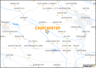 map of Church Eaton