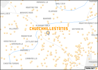 map of Church Hill Estates