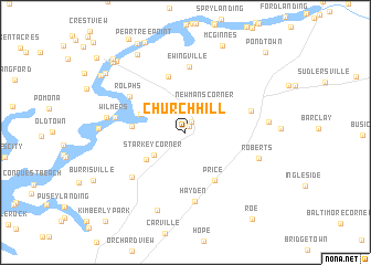 map of Church Hill