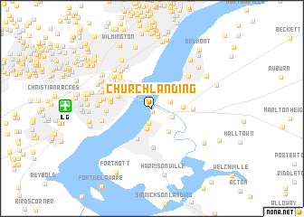map of Church Landing
