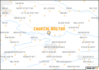 map of Church Langton