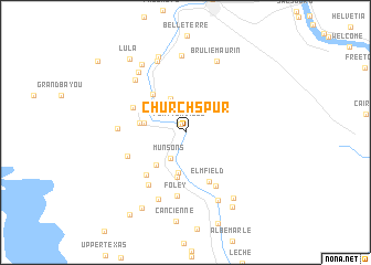 map of Church Spur