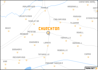 map of Churchton