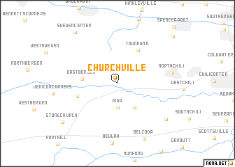 map of Churchville