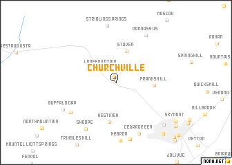 map of Churchville