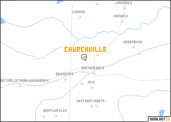 map of Churchville