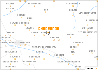 map of Chūreh Nāb