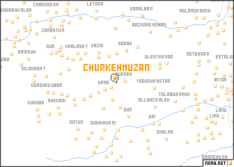 map of Chūrkeh Mūzan