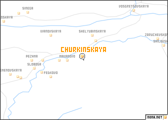 map of Churkinskaya