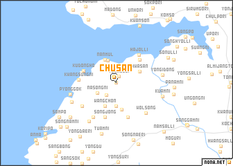 map of Chusan