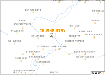 map of Chushevitsy