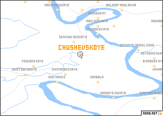 map of Chushevskoye