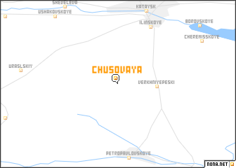 map of Chusovaya