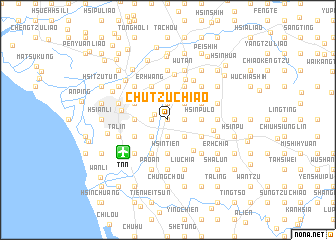 map of Chu-tzu-chiao