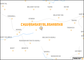 map of Chuvashskaya Lashmanka