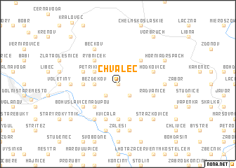 map of Chvaleč