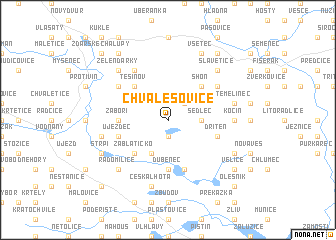 map of Chvalešovice
