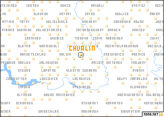 map of Chvalín