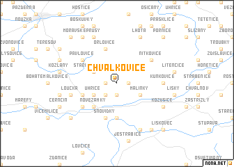 map of Chvalkovice