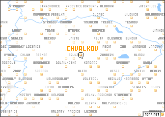 map of Chvalkov