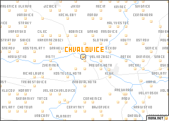 map of Chvalovice