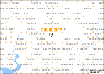 map of Chvalšiny