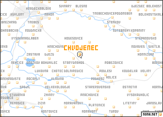 map of Chvojenec