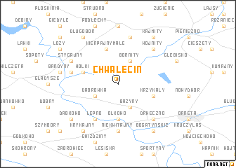 map of Chwalęcin